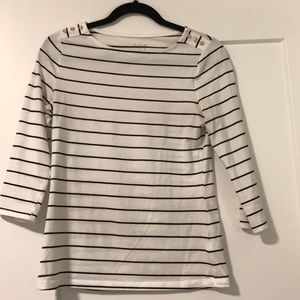 Striped 3/4 Sleeve T-Shirt